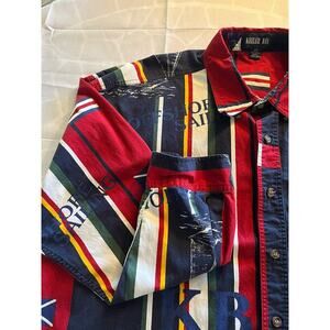 KEELER BAY Shirt NAUTICAL SAILING BUTTON-DOWN With Sailboats, Etc. Size 2X